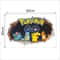 Cartoon Pikachu Wall Decal Pokemon Nursery Art Sticker Cute Character Door Decor For Kids Playro 11