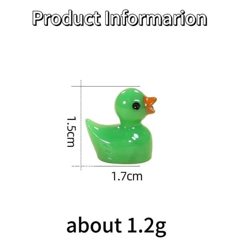 Mini GlowintheDark Resin Ducks Luminous Miniature Figurines Bulk Aquarium Dollhouse Garden Ornam 2
