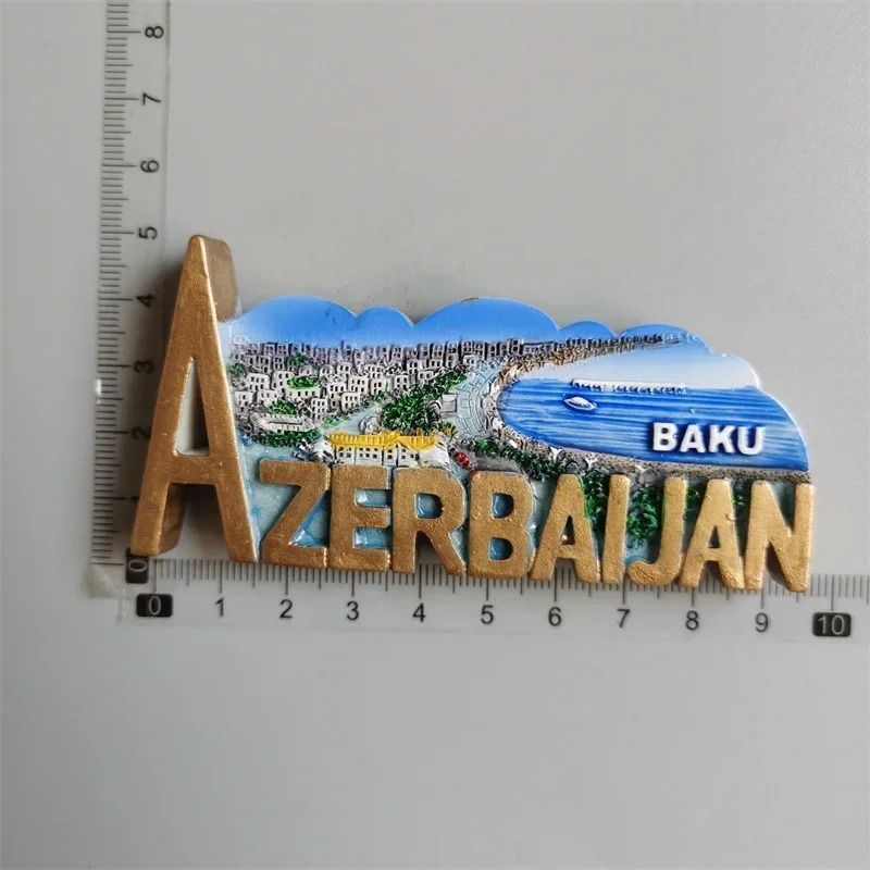 Azerbaijan Baku 3D Resin Fridge Magnet Iconic Tourist Souvenir HandPainted Architectural Collecti 11