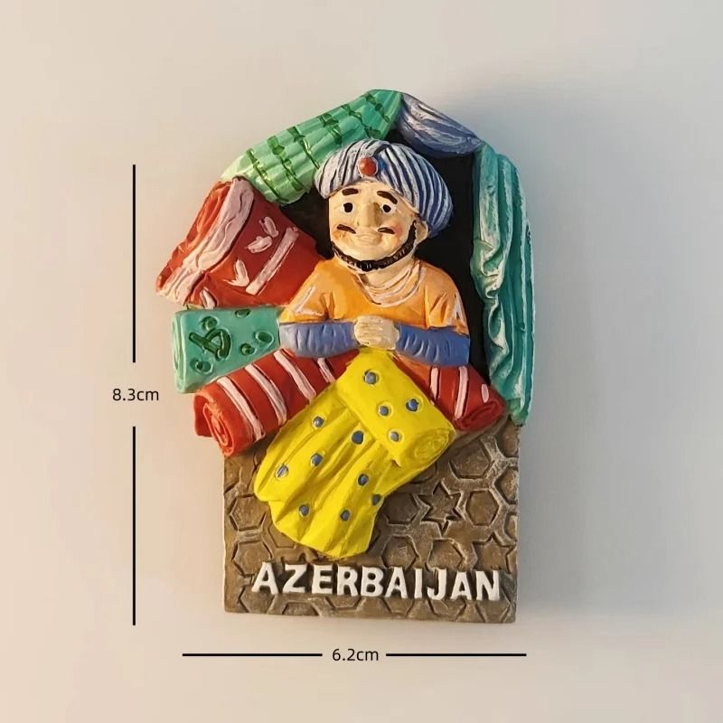 Azerbaijan Baku 3D Resin Fridge Magnet Iconic Tourist Souvenir HandPainted Architectural Collecti 14