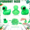 SciFi Green Alien Mini Ducks 50pc UFO Galactic Figurines Cosmic Halloween Party Favors Desktop D 5