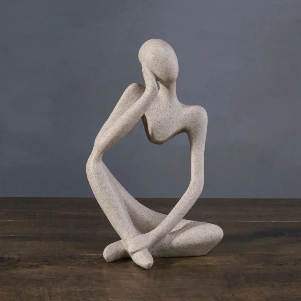 Minimalist Human Contemplation Sculpture Modern Thinker Figurine HighQuality Nordic Decorative Ar 3