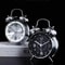 Retro Twin Bell Alarm Clock Metal Night Light Table Clock Professional Loud Bedside Executive Tim 1