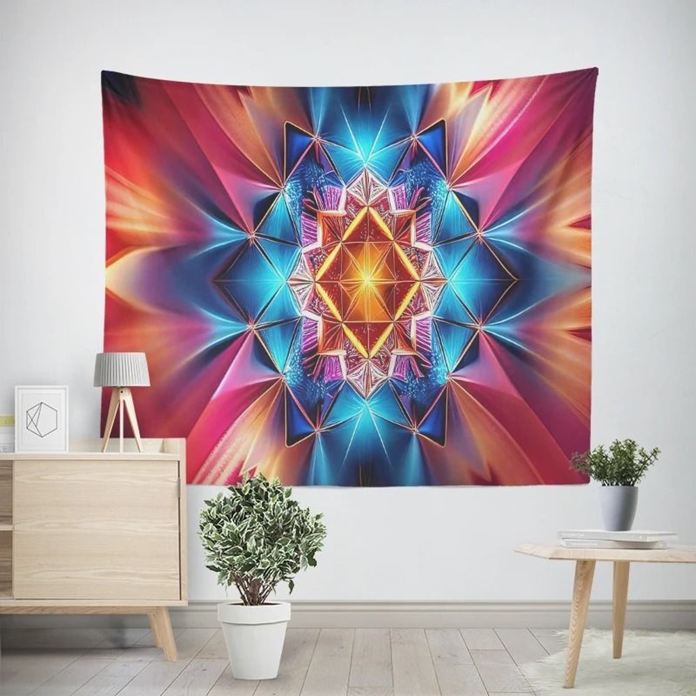 Hippie Mandala Bohemian Tapestry Indian Psychedelic Wall Mural Aesthetic Vintage Bedding Meditat 17