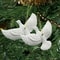 Ethereal White Dove Ornaments Set Of Hanging Pigeon Statues Professional Christmas Peace Festiva 1