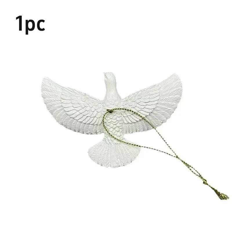 Ethereal White Dove Ornaments Set Of Hanging Pigeon Statues Professional Christmas Peace Festiva 7