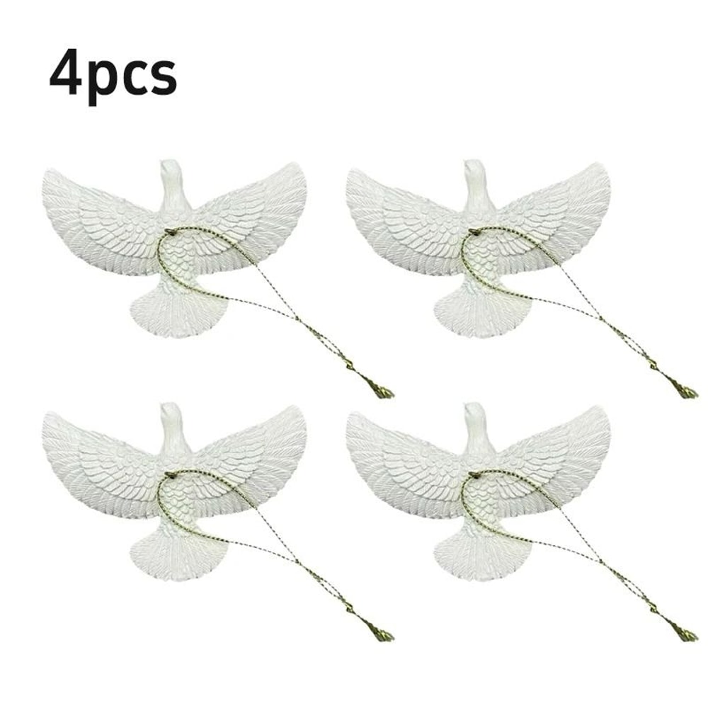 Ethereal White Dove Ornaments Set Of Hanging Pigeon Statues Professional Christmas Peace Festiva 8