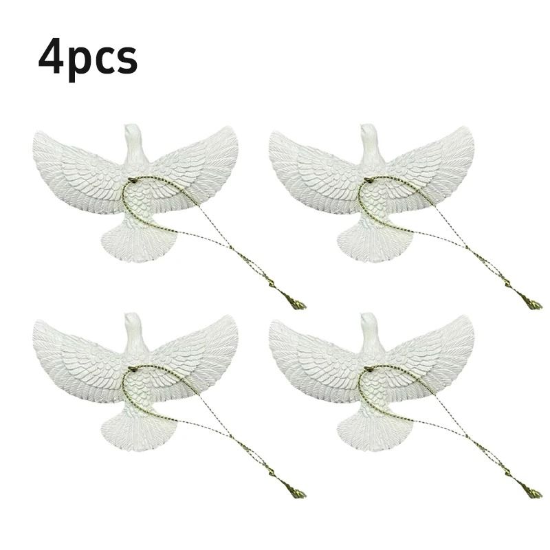 Ethereal White Dove Ornaments Set Of Hanging Pigeon Statues Professional Christmas Peace Festiva 8