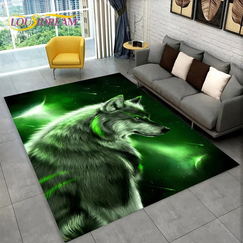 Apex Predator 3D Area Rug Majestic Lion Wolf Wildlife Carpet Professional NonSlip Luxury Floor A 18
