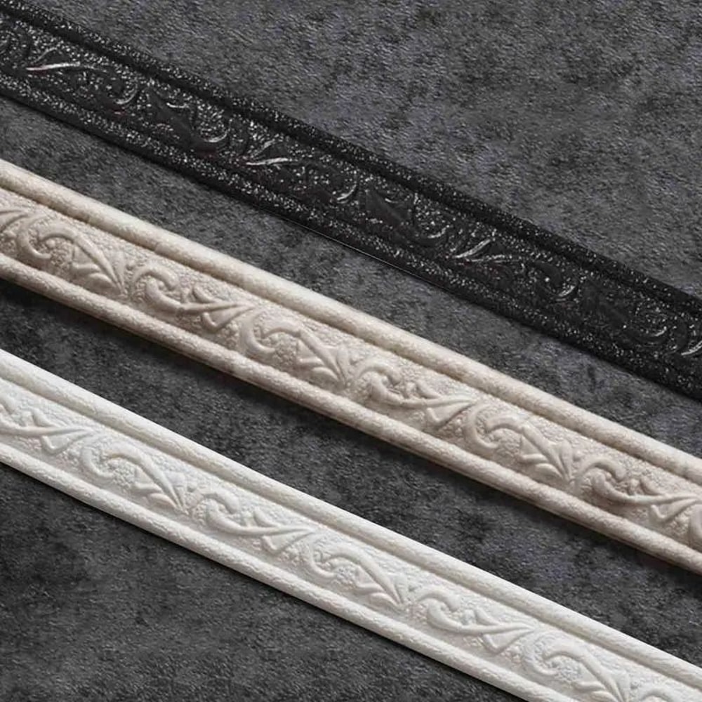 3D Foam Molding Trim SelfAdhesive Flexible Wall Edge Strip Professional Waterproof Ceiling Corne 1