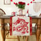 Spring Festival Horse Year Linen Runner 2026 Lunar New Year Dining Decor Professional Red Gold H 1