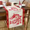 Spring Festival Horse Year Linen Runner 2026 Lunar New Year Dining Decor Professional Red Gold H 2