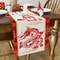 Spring Festival Horse Year Linen Runner 2026 Lunar New Year Dining Decor Professional Red Gold H 2