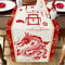 Spring Festival Horse Year Linen Runner 2026 Lunar New Year Dining Decor Professional Red Gold H 3