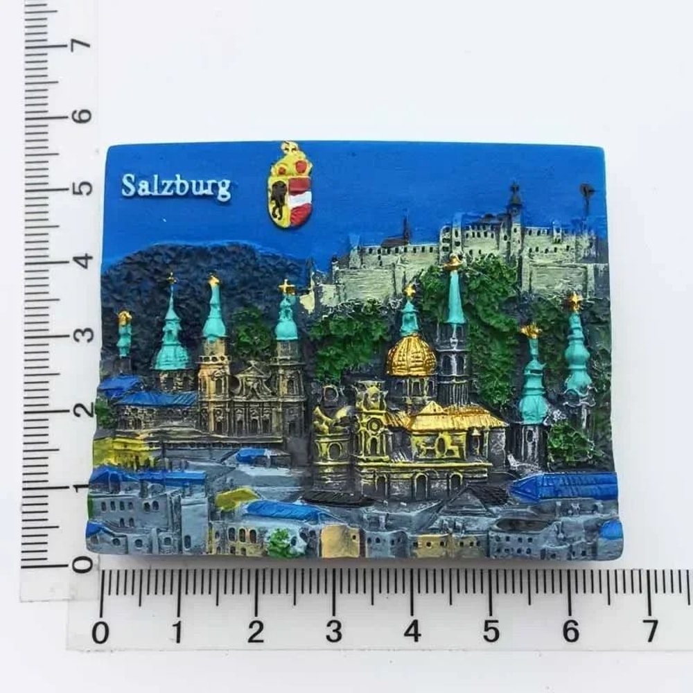 Austrian Heritage Fridge Magnet Vienna Salzburg Tourism Souvenir Professional HandPainted Magnet 18