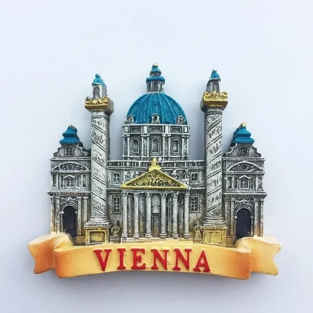 Austrian Heritage Fridge Magnet Vienna Salzburg Tourism Souvenir Professional HandPainted Magnet 3