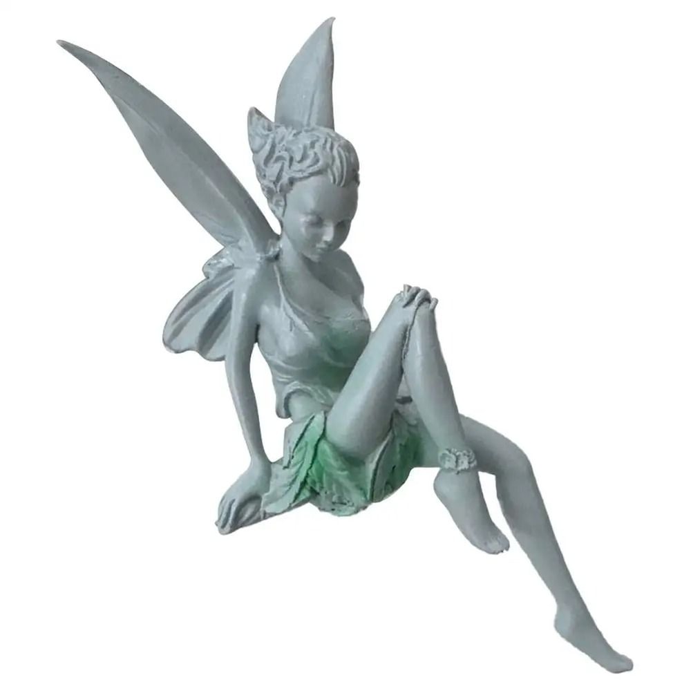 Musical Flute Fairy Statue Angelic Garden Winged Sculpture Professional Resin Courtyard Outdoor 6