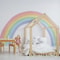 Grand Pastel Rainbow Mural Large Scale Nursery Wall Decals Professional Playroom Baby Shower San 3