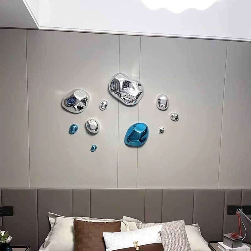Abstract Simulated Stone Wall Pendant Creative Mineral Background Decor Professional Hotel Execu 4