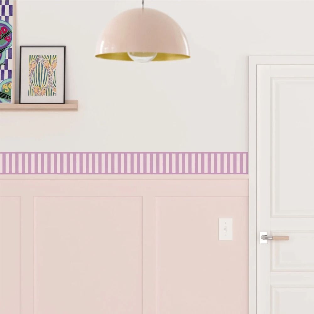 SelfAdhesive Terrace Stripe Wall Border Waterproof Modern DIY Decal Professional Bathroom Home F 3