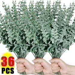 artificial eucalyptus leaf stems | silk greenery branches | professional wedding & home sanctuary decor