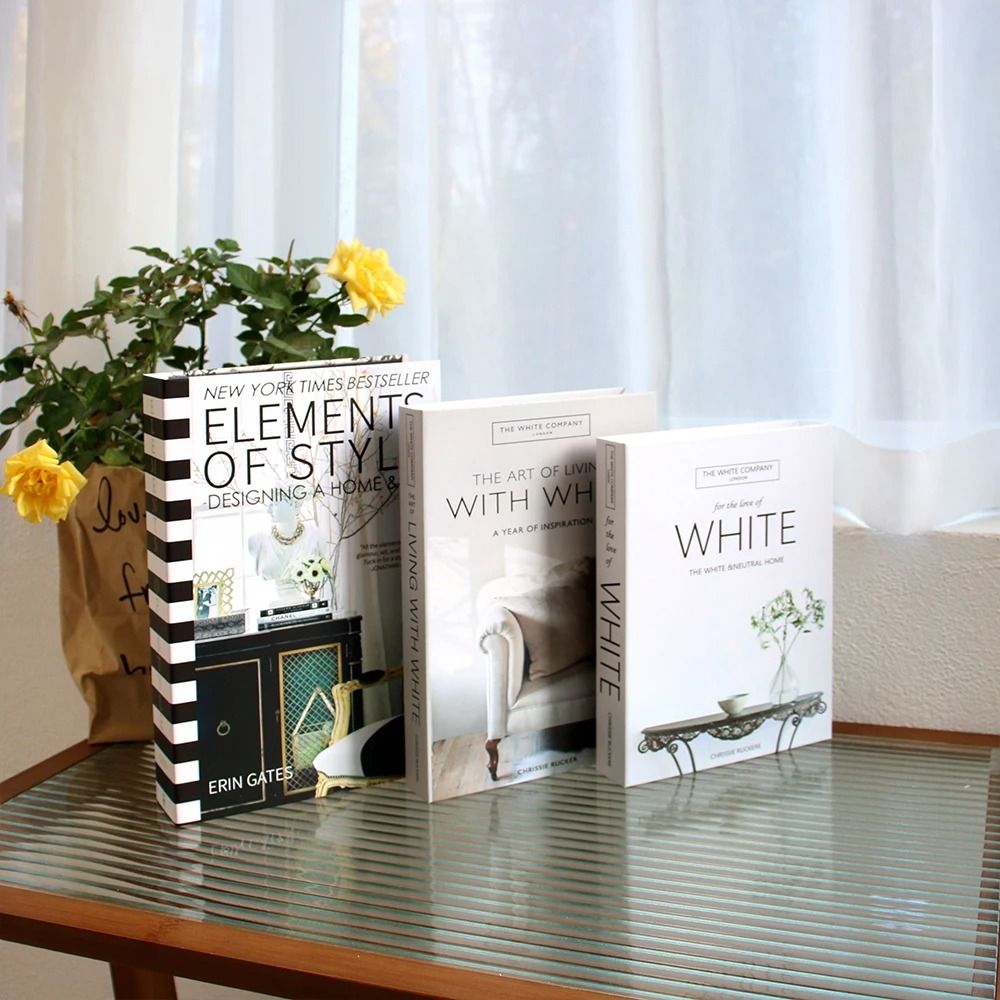 Luxury Faux Book Set 3pc Architectural Coffee Table Decor Professional Executive Suite Boutique 22