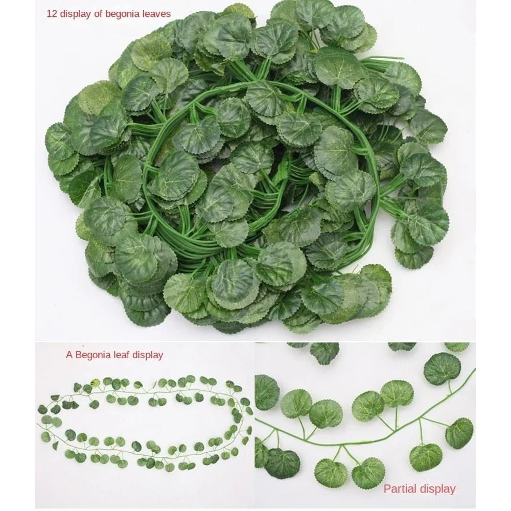 210cm Artificial Green Ivy Leaf Garland Professional Silk Wall Hanging Vine For Garden Weddings 6