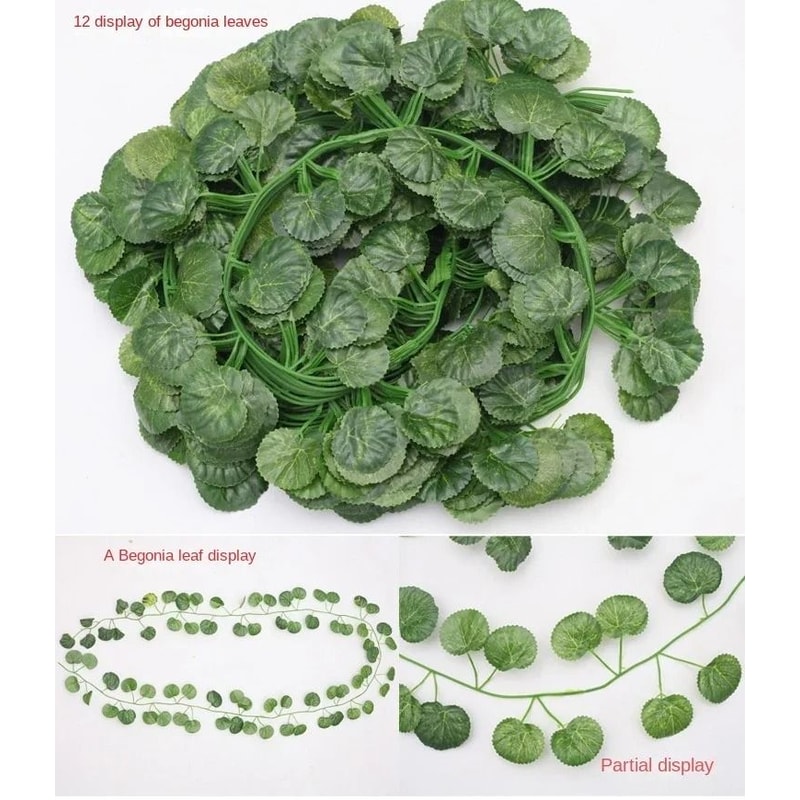 210cm Artificial Green Ivy Leaf Garland Professional Silk Wall Hanging Vine For Garden Weddings 6
