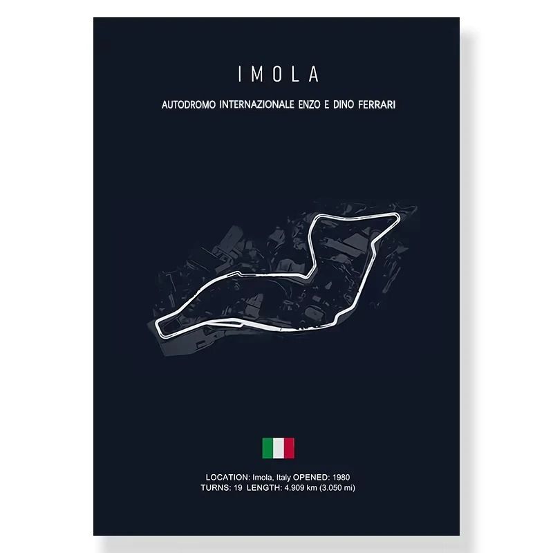 F1 Race Track Canvas Painting Classic Morocco Imola Circuit Art Professional Executive Home Off 11