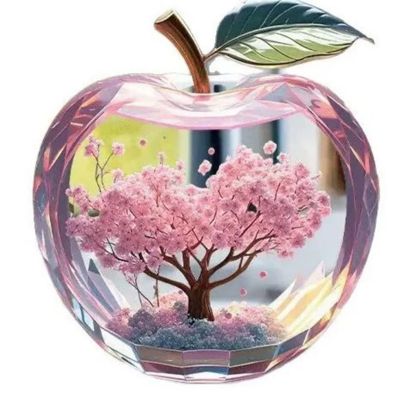 Cherry Blossom Apple Landscape 2D Acrylic Printing Ornament Professional Executive Desktop Home 0