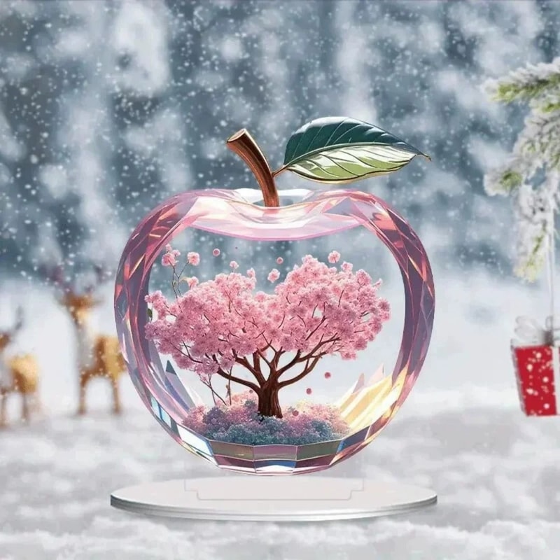 Cherry Blossom Apple Landscape 2D Acrylic Printing Ornament Professional Executive Desktop Home 2