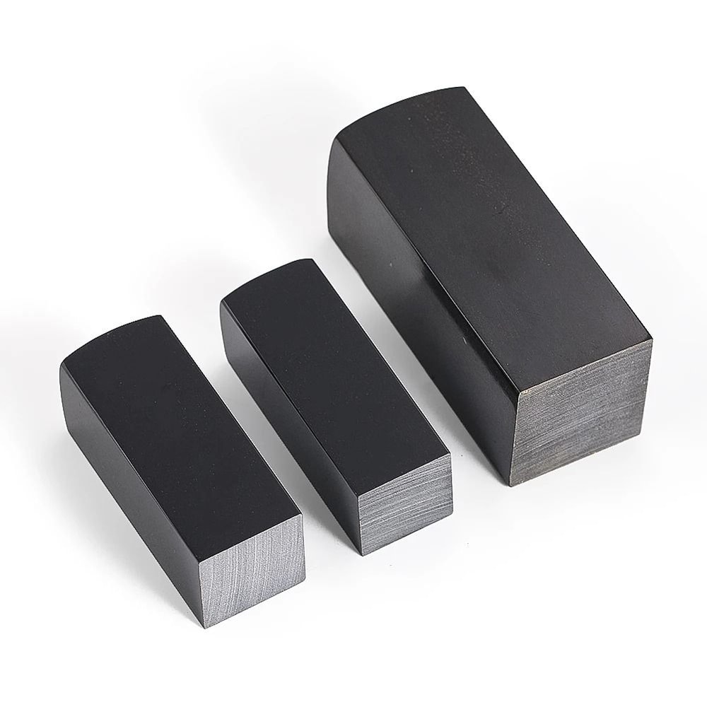 Natural Black Buffalo Horn Raw Material Professional DIY Knife Handle Seal Craft Block Artisan H 0