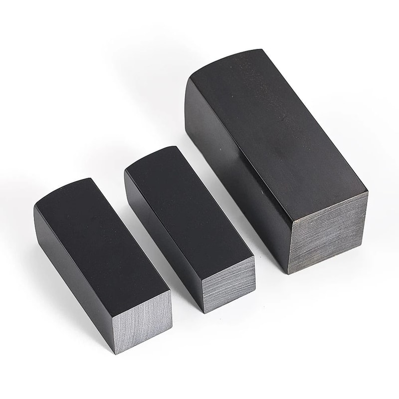 Natural Black Buffalo Horn Raw Material Professional DIY Knife Handle Seal Craft Block Artisan H 0