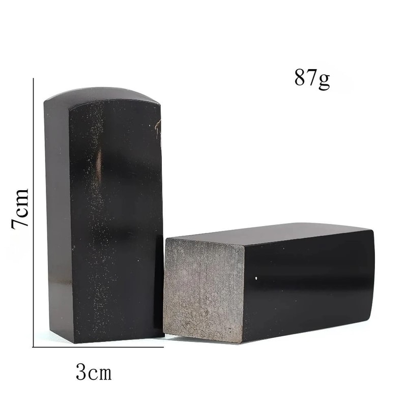 Natural Black Buffalo Horn Raw Material Professional DIY Knife Handle Seal Craft Block Artisan H 5