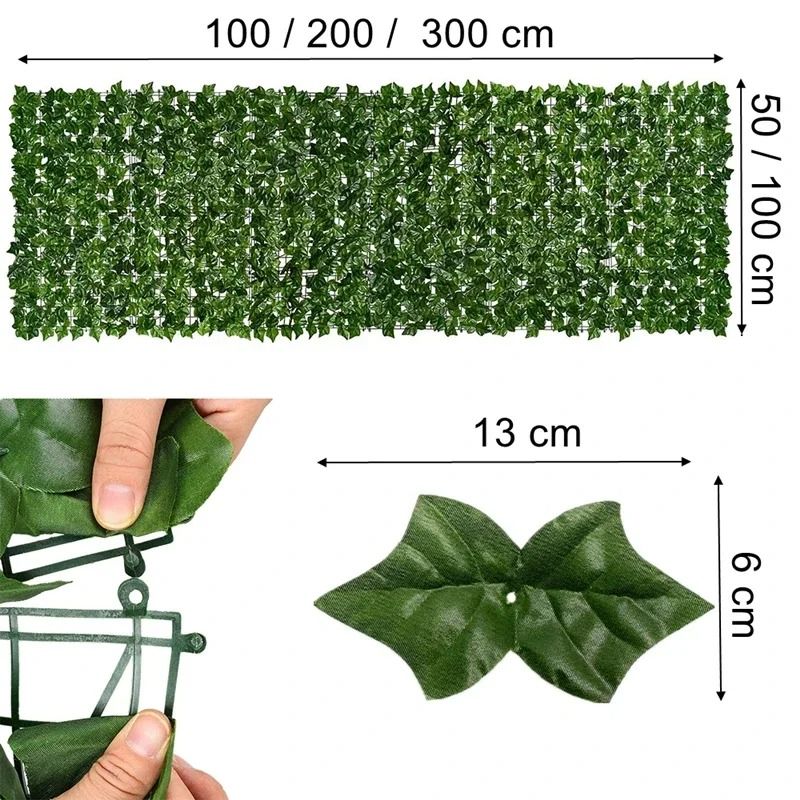 Artificial Evergreen Privacy Fence Professional Ivy Hedge Screen Executive Outdoor Balcony Botan 3