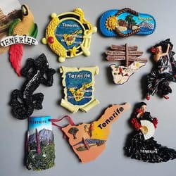 tenerife spain fridge magnet | 3d relief tourism souvenir | professional european travel sanctuary decor