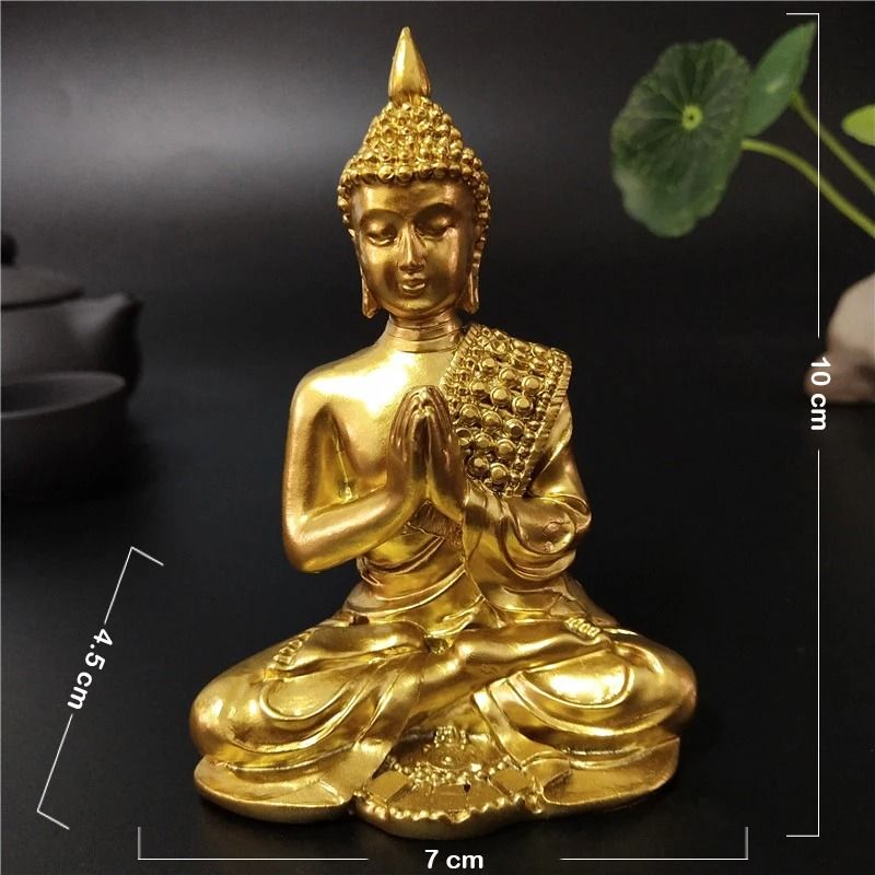 Thai Meditation Buddha Statue Bronze Resin Feng Shui Sculpture Professional Executive Zen Sanctua 11