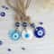 Handcrafted Blue Evil Eye Charm Glass Nazar Wall Hanging Executive Protection Sanctuary Home Dec 0