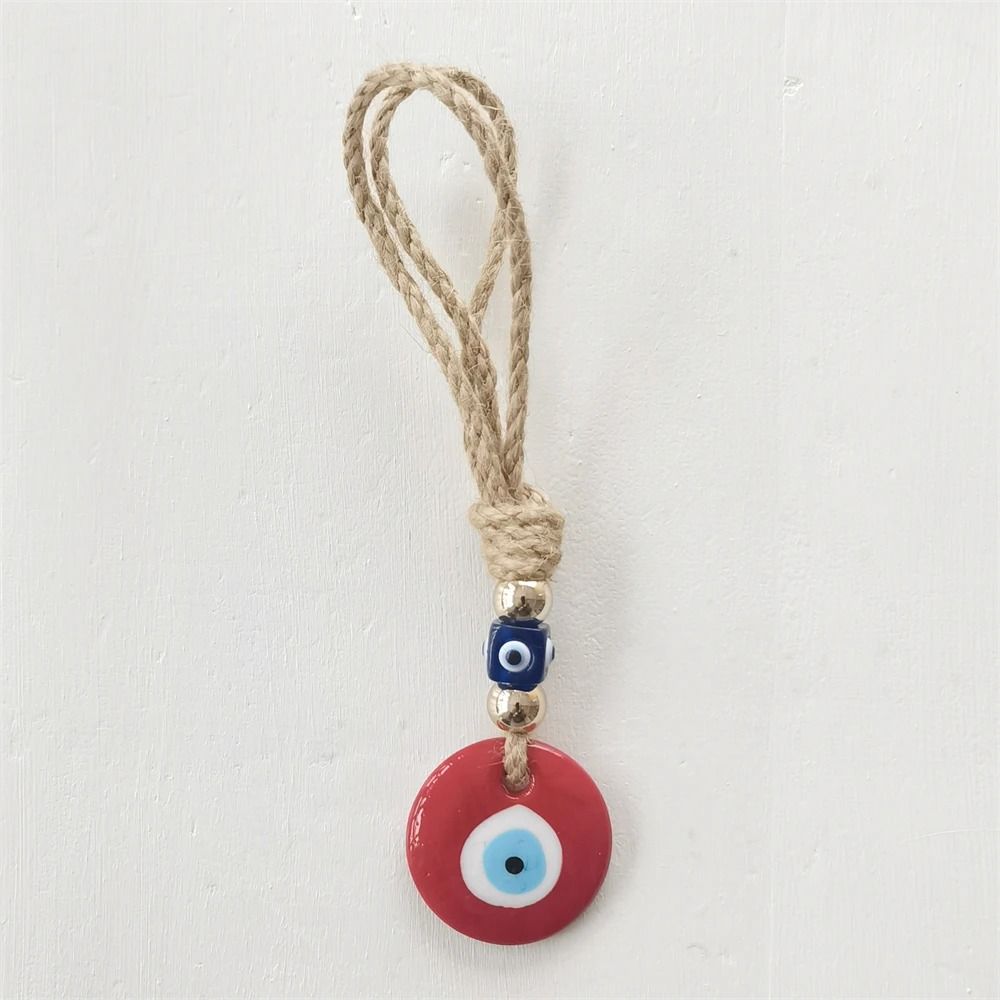 Handcrafted Blue Evil Eye Charm Glass Nazar Wall Hanging Executive Protection Sanctuary Home Dec 12