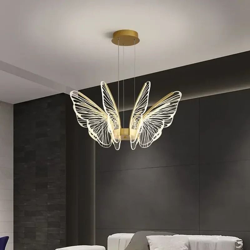 Minimalist Butterfly Chandelier Creative Acrylic Hanging Light Executive Living Room Kitchen Isl 1
