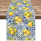 Summer Lemon Tiles Linen Table Runner Farmhouse Kitchen Holiday Decor Executive Dining Sanctuary 5