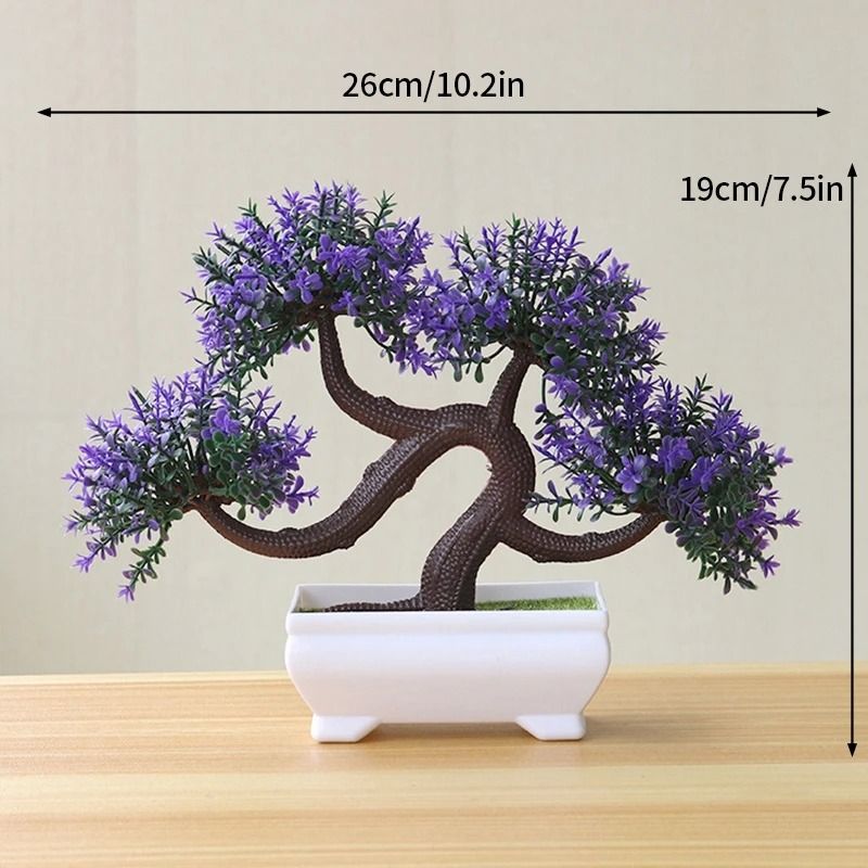 Artificial Potted Bonsai Plant Simulated Miniature Tree Executive Home Garden Sanctuary Decor 15
