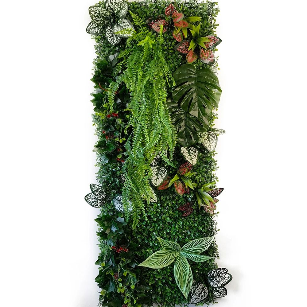 40x120cm Artificial Chlorophytum Wall Simulation Comosum Grass Panel Executive Hotel Garden Sanc 14