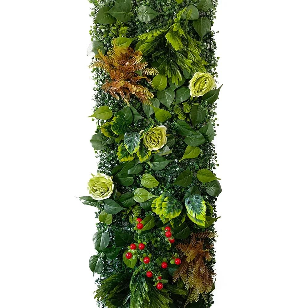 40x120cm Artificial Chlorophytum Wall Simulation Comosum Grass Panel Executive Hotel Garden Sanc 19