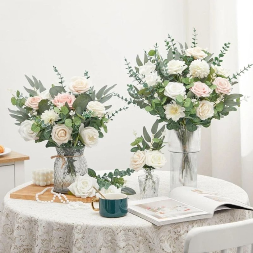 Artificial Eucalyptus Leaf Stems Premium Greenery Bouquet Executive Wedding Living Room Sanctuar 5