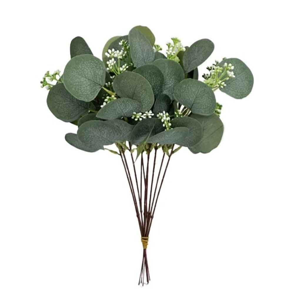 Artificial Eucalyptus Leaf Stems Premium Greenery Bouquet Executive Wedding Living Room Sanctuar 8