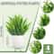 4Pack Mini Artificial Potted Plants Premium Faux Bonsai Greenery Set Executive Office Bathroom S 3