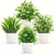 4Pack Mini Artificial Potted Plants Premium Faux Bonsai Greenery Set Executive Office Bathroom S 6