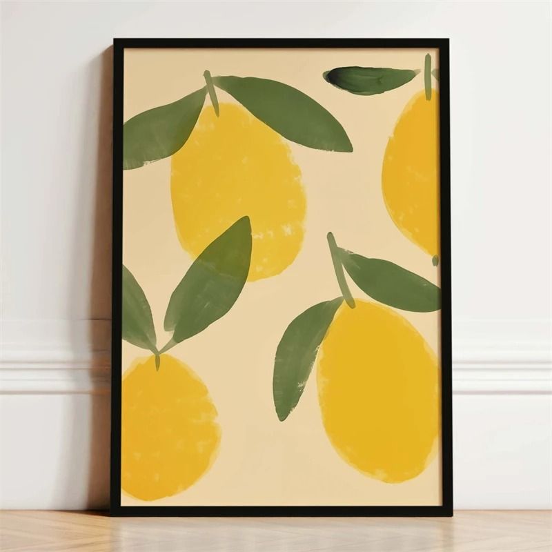 French Breakfast Canvas Poster Lemon Wine Oyster Art Print Executive Kitchen Dining Sanctuary D 9