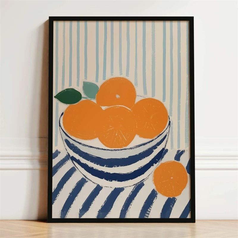 French Breakfast Canvas Poster Lemon Wine Oyster Art Print Executive Kitchen Dining Sanctuary D 10